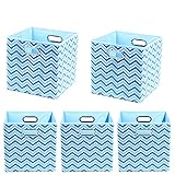 Modern Littles Organization Bundle-5 Storage Bins, Sky Chevron by Modern Littles
