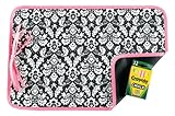 AM PM Kids! Reversible Placemat/Chalkboard, Damask with Hot Pink by AM PM Kids!