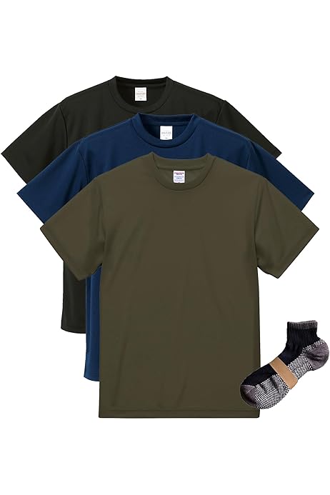 Amazon.co.jp: [ユナイテッドアスレ] スポーツ ドライTシャツ 3枚 
