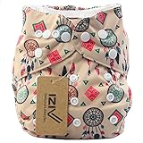 iZiv新生児1厚いおむつ付きオーガニック幼児防水/調整/再利用可能/洗えるポケット布おむつのフィット赤ちゃん0.5-3歳（インディアン）