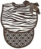 Raindrops Zebra Bib and Burp Set, Brown by Raindrops
