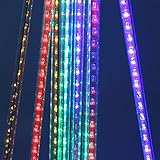 Isightguard イルミネーション30cm 144LED 流れ星 ライト8本セット防水仕様 3色選択可能　クリスマス 飾り (マルチ)