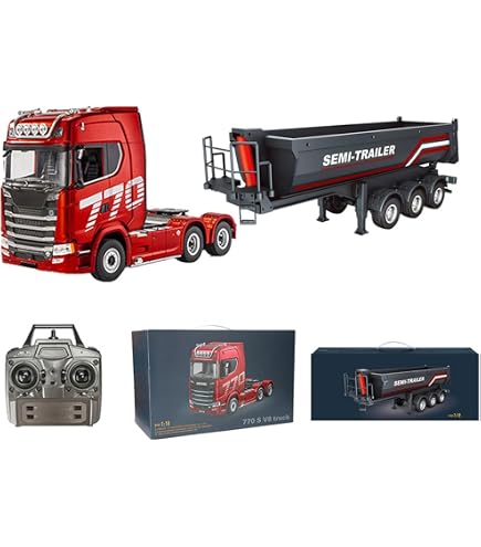 Amazon.co.jp: 1/18スケール RCセミトレーラー 770S重量トラック対応