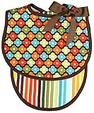 Raindrops Geometric Floral Bib and Burp Set, Brown by Raindrops