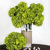 tableclothsfactory 56 Large菊Mumsボール人工ウェディング花 – 4 bushes – セージグリーン