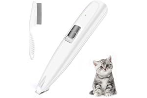 PAPMINI犬用バリカン より広い刃 静音設計＆二段階スピード調整 LEDライト付き 足裏 耳裏 顔周り 肉球用 充電式 コードレス 低騒音 低振動 初心者向け ペット用バリカン 犬 猫用