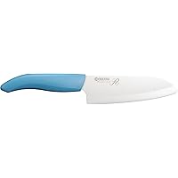 京セラ セラミック 包丁 日本製 軽く 鋭く キレイに切れる 包丁 三徳 小 14cm 硬いから切れ味が長く続く サビない素材 よく切れる 食洗機 除菌漂白 OK セラミック包丁 牛刀 中華 ブルー FKR-140X-BU