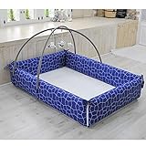Maming Baby Bumper Bed 赤ちゃんのバンパーベッド 【海外並行輸入品] (Net Blue)