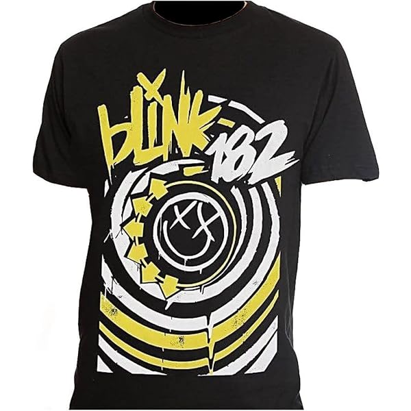 Blink-182 'Big Smile' Official Logo T-Shirt – Men's Black Band Tee, Soft Cotton, Unisex Sizing