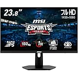 【Amazon.co.jp限定】MSI G244F E2 ゲーミングモニター 応答速度1ms(GtoG)実現 Rapid IPSパネル 鮮やかな発色 フルHD/23.8インチ/180Hz/1ms(GTG)/Adaptive-Sync/HDMI 2.0