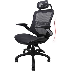 Komeneオフィスチェア 高機能チェア 人間工学椅子 デスクチェア 跳ね上げ式アームレスト 事務椅子 メッシュチェア…