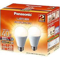 Panasonic LED電球 40W相当 E26 6個セット Amazon | パナソニック LED電球 口金直径26mm 電球40W形相当 電球色