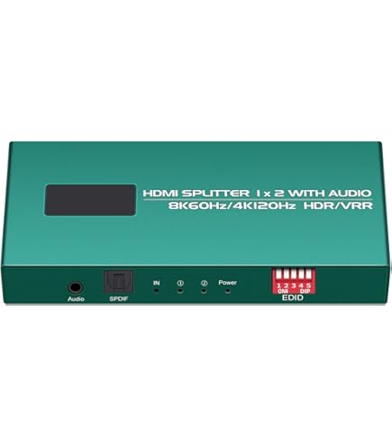 Amazon | SIIG 1x2 8K 60Hz HDMIスプリッター VRR/ALLM付き - 最大8K