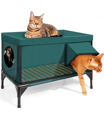Amazon | Clawsable 不滅 加熱猫ハウス 冬の屋外猫用 超防水&耐候性