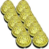 Customize（カスタマイズ） 24V トラック用 LED マーカーランプ サイド マーカー クリスタルカット仕様 16LED 汎用 イエロー/レッド/ホワイト/アンバー 各色 (10個, オレンジ/レッド)