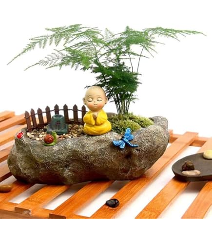 Amazon.co.jp: [Rebirth]植木鉢 お家付き 階段付き プランター 2段