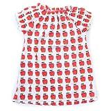 Mademoiselle papillon りんご柄ミニチュニック Apple Tee 【レッドsize:70】