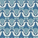 York Wallcoverings gp5915 Waverly One Wish壁紙、ブルース