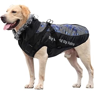 犬服 冬 トラクション一体型服 大型犬 中型犬 向け ダウンベスト風ジャケット 袖なし 着脱簡単 コート スキースーツ…