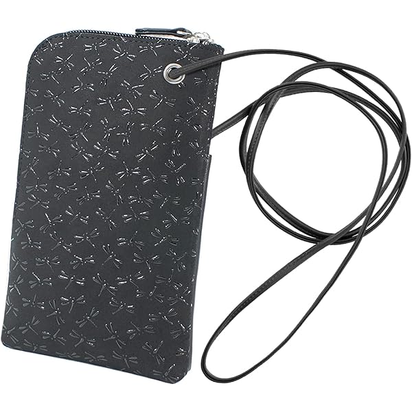 印傳屋 スマホショルダー 杉綾 黒 印伝 スマホケース 印傳屋 スマホショルダー ケース レディース 本革 10代 20代 30