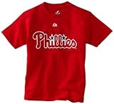 Philadelphia Phillies YouthマジェスティックOfficial Wordmark Tシャツ – レッド L レッド