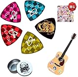 ぼっちざろっく ギター ピック 5枚セット 収納ケース付き ステッカー50枚付き 結束バンド ギターピック 1mm アニメ ぼっちざろっく グッズ (セットA)