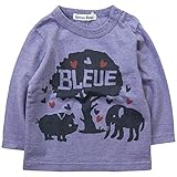 《初夏春秋対応》 ☆BateauBleue(バトーブルー) 天竺ゾウさん&ブタさん長袖Tシャツ 80cm /PL NO.AH-1741412