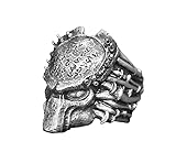 ヘビー ピュア シルバー プレデター リング ~ ゴシック エイリアン リング ~ シルバー デビル リング ~ シルバー メンズ リング ~ 9-15 US サイズ,
