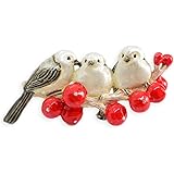 パルナートポック 帯留め シマエナガの枝 【Palnart Poc/パルナートポック】【Brough Superior/ブラフシューペリア】鳥 とり かわいい
