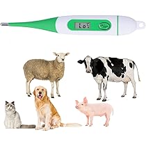Amazon.co.jp: 動物用体温計、牛羊馬用の獣医用電子体温計防水