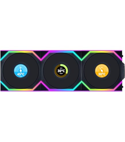 Amazon | LIANLI ケースファン UNI FAN TL LCD 120 Reverse Blade BK