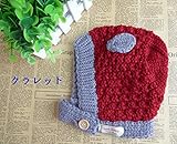 ベビー キッズ 可愛いひつじ耳付のニットキャップ帽 赤ちゃん ヘアバンド幼児 子供帽子 出産祝い 韓国子供服 クリスマスパーティー 伸縮性有 (クラレット)