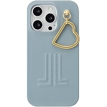iPhone16 ランバンオンブルー ハードケース with ハートチャーム LANVIN en Bleu】ハートチャーム付背面ケース iPhone 16