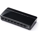 サンワダイレクト スイッチングハブ 8ポート 静音 ストレート/クロスケーブル両対応 通信速度自動切り替え 壁掛け可 500-SWH006