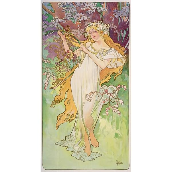 アルフォンス・ミュシャ 四季-春- 壁紙ポスター 特大576×1384mm