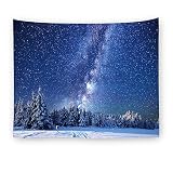 wchuang Starryフォレストタペストリービーチスローベッドスプレッド壁吊り 200*150 cm