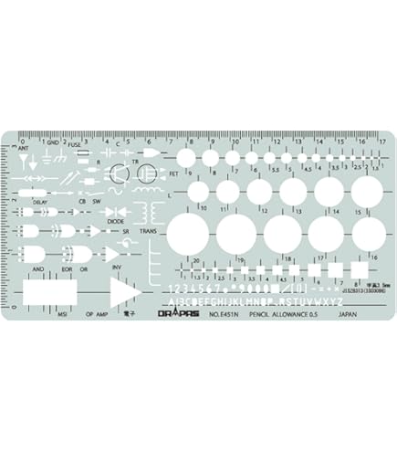 Amazon | ドラパス テンプレート E402N フローチャート定規 A 31402