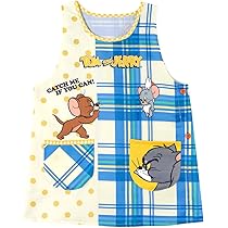 トムとジェリー　かっぽう着　ピンク　エプロン　保育士エプロン　MLサイズ M-Lサイズ トムとジェリー エプロン ピンク｜Yahoo!フリマ（旧PayPay