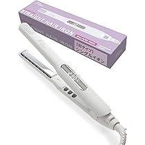 ストレートヘアアイロン ホワイト ゴールド SALONIA サロニア ストレートヘアアイロン プレート15mm