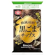 Amazon.co.jp: 亀田製菓 熱風焙煎 黒ごまチップス 60g×12袋