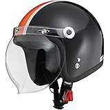 リード工業(LEAD) バイクヘルメット ジェット BARTON BC-10 ブラック オレンジ フリー (頭囲 57cm~60cm未満)