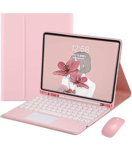 Amazon | マウス付き iPad 10.2 インチ アイパッド 9 8 7 キーボード 