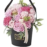 ソープフラワー スタンドボックス アレンジ シャボンフラワー 壁掛け ギフト 記念日 誕生日 開店祝い お見舞い プレゼント FPP-826 (ピンク)