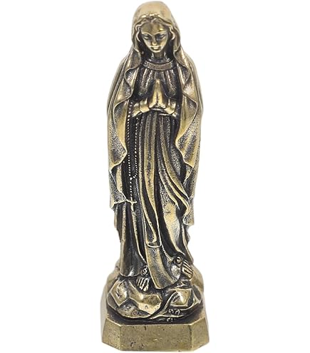 Amazon.co.jp: 聖母マリア像 ルルド ミニ木彫り《レーピ》軽い着色