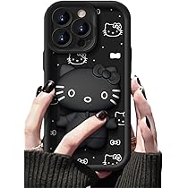【期間限定値下げ】キティ★ミラー付き　アイシャドウケース＆小物入れ Amazon.co.jp: 黒/赤 化粧ミラー付きiphone16 ケース 韓国