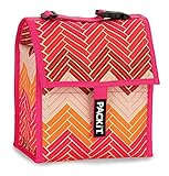 High Quality Freezable Lunch Bag, Chevron Pink