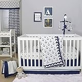 Anchor Nautical 3 Piece Baby Crib Bedding Set in Navy Blue by The Peanut Shell by The Peanut Shell