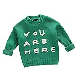 (プタス)Putars ベビー服 子供服 セーター 男の子 女の子 長袖 ニット 冬服 YOU ARE HERE 可愛い 二色 秋 冬 運動服 旅行 記念日 プレゼント 12ヶ月-6歳
