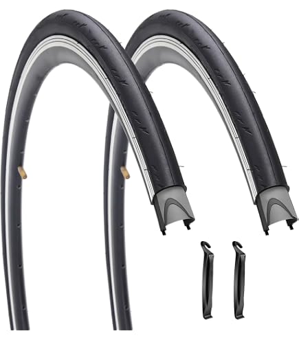 Amazon | 700 28c タイヤ 2本セット 耐摩耗モデル スリック 700 x 28c