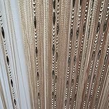 装飾文字列ラインタッセルカーテンをビーズドアウィンドウパネル部屋仕切り、サイズ: 100 cm X 200 cm イエロー UKM20170011055